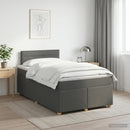 vidaXL Boxspring ágy matraccal Sötétszürke 120 x 190 cm Szövet