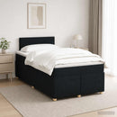 vidaXL Boxspring ágy matraccal fejtámlával Fekete 120 x 200 cm Szövet