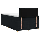 vidaXL Boxspring ágy matraccal fejtámlával Fekete 120 x 190 cm Szövet