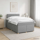 vidaXL Boxspring ágy matraccal Világosszürke 120 x 190 cm Szövet