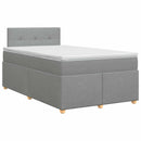 vidaXL Boxspring ágy matraccal Világosszürke 120 x 190 cm Szövet