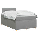 vidaXL Boxspring ágy matraccal Világosszürke 120 x 190 cm Szövet