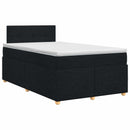 vidaXL Boxspring ágy matraccal fejtámlával Fekete 120 x 190 cm Szövet