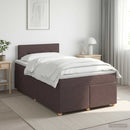 vidaXL Boxspring ágy matraccal Sötét Barna 120 x 200 cm Szövet