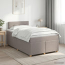 vidaXL Boxspring ágy matraccal Tópszínű 120 x 200 cm Szövet
