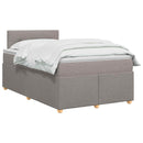 vidaXL Boxspring ágy matraccal Tópszínű 120 x 190 cm Szövet