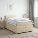 vidaXL Boxspring ágy matraccal Krémszínű 120 x 190 cm Szövet