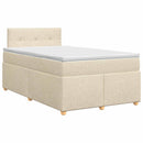 vidaXL Boxspring ágy matraccal Krémszínű 120 x 190 cm Szövet