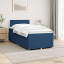 vidaXL Boxspring ágy matraccal fejtámlával Kék 120 x 190 cm Szövet