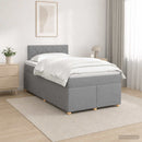 vidaXL Boxspring ágy matraccal Világosszürke 120 x 200 cm Szövet