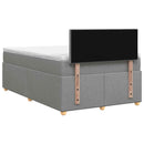 vidaXL Boxspring ágy matraccal Világosszürke 120 x 190 cm Szövet