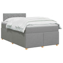 vidaXL Boxspring ágy matraccal Világosszürke 120 x 190 cm Szövet