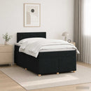 vidaXL Boxspring ágy matraccal fejtámlával Fekete 120 x 190 cm Szövet