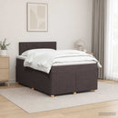 vidaXL Boxspring ágy matraccal Sötét Barna 120 x 200 cm Szövet