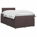 vidaXL Boxspring ágy matraccal Sötét Barna 120 x 190 cm Szövet
