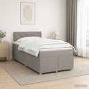 vidaXL Boxspring ágy matraccal Tópszínű 120 x 200 cm Szövet