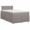 vidaXL Boxspring ágy matraccal Tópszínű 120 x 190 cm Szövet