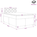 vidaXL Boxspring ágy matraccal Krémszínű 120 x 190 cm Szövet