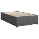 vidaXL Boxspring ágy matraccal Sötétszürke 120 x 200 cm Szövet