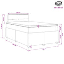 vidaXL Boxspring ágy matraccal Sötétszürke 120 x 200 cm Szövet