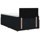 vidaXL Boxspring ágy matraccal fejtámlával Fekete 120 x 200 cm Szövet