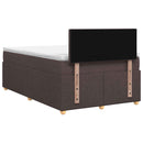 vidaXL Boxspring ágy matraccal Sötét Barna 120 x 200 cm Szövet