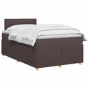 vidaXL Boxspring ágy matraccal Sötét Barna 120 x 200 cm Szövet