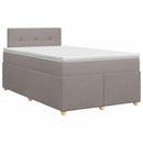 vidaXL Boxspring ágy matraccal Tópszínű 120 x 200 cm Szövet