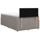 vidaXL Boxspring ágy matraccal Tópszínű 120 x 200 cm Szövet