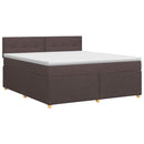 vidaXL Boxspring ágy matraccal Sötét Barna 140 x 190 cm Szövet