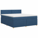 vidaXL Boxspring ágy matraccal fejtámlával Kék 140 x 190 cm Szövet
