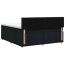 vidaXL Boxspring ágy matraccal fejtámlával Fekete 140 x 200 cm Szövet