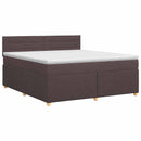 vidaXL Boxspring ágy matraccal Sötét Barna 140 x 200 cm Szövet