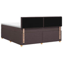 vidaXL Boxspring ágy matraccal Sötét Barna 140 x 200 cm Szövet
