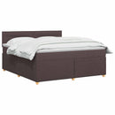 vidaXL Boxspring ágy matraccal Sötét Barna 140 x 200 cm Szövet