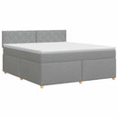 vidaXL Boxspring ágy matraccal Világosszürke 140 x 200 cm Szövet