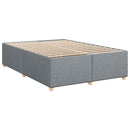 vidaXL Boxspring ágy matraccal Világosszürke 140 x 200 cm Szövet