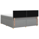 vidaXL Boxspring ágy matraccal Világosszürke 140 x 200 cm Szövet