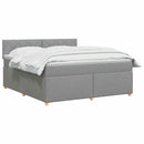vidaXL Boxspring ágy matraccal Világosszürke 140 x 200 cm Szövet