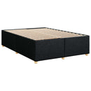 vidaXL Boxspring ágy matraccal fejtámlával Fekete 140 x 200 cm Szövet