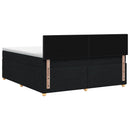 vidaXL Boxspring ágy matraccal fejtámlával Fekete 140 x 200 cm Szövet