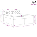 vidaXL Boxspring ágy matraccal Krémszínű 140 x 200 cm Szövet