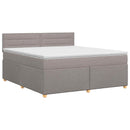 vidaXL Boxspring ágy matraccal Tópszínű 160 x 200 cm Szövet