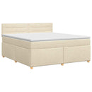 vidaXL Boxspring ágy matraccal Krémszínű 160 x 200 cm Szövet