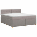 vidaXL Boxspring ágy matraccal Tópszínű 160 x 200 cm Szövet