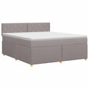 vidaXL Boxspring ágy matraccal Tópszínű 160 x 200 cm Szövet