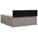 vidaXL Boxspring ágy matraccal Tópszínű 160 x 200 cm Szövet