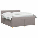 vidaXL Boxspring ágy matraccal Tópszínű 160 x 200 cm Szövet