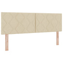 vidaXL Boxspring ágy matraccal Krémszínű 160 x 200 cm Szövet