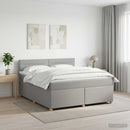 vidaXL Boxspring ágy matraccal Világosszürke 160 x 200 cm Szövet